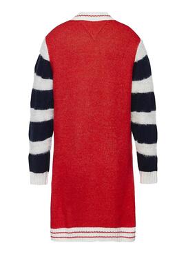 Robe  Knitted Tommy Hilfiger Bold Rouge Fille