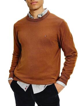 Pull Tommy Hilfiger Cashmere Marron pour Homme