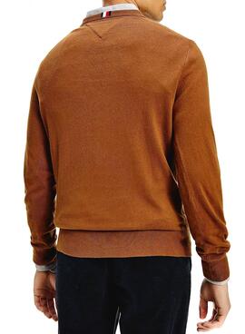 Pull Tommy Hilfiger Cashmere Marron pour Homme