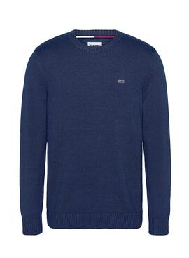 Pull Tommy Jeans Essentiel Crew Bleu Marine Homme