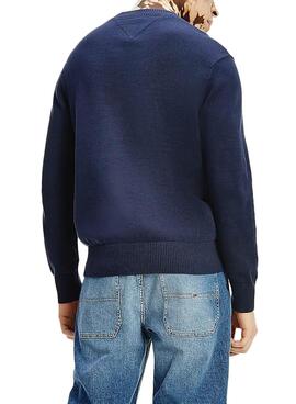 Pull Tommy Jeans Branded Bleu Marine pour Homme