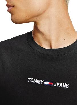 T-Shirt Tommy Jeans Small Text Noire pour Homme