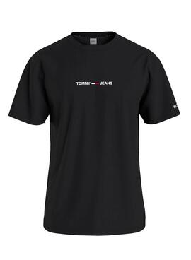 T-Shirt Tommy Jeans Small Text Noire pour Homme