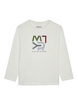T-Shirt Mayoral M/L Blanc pour Garçon