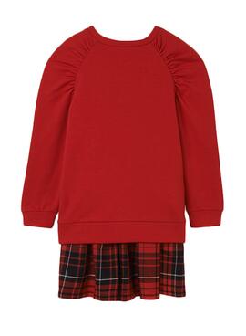 Robe Mayoral Cadres Rouge pour Fille
