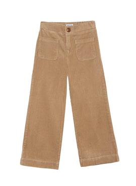 Pantalon Mayoral Velour côtelé Marron pour Fille