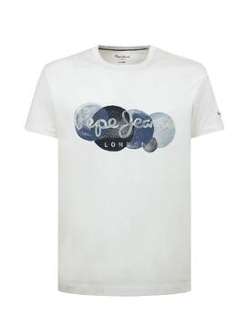 T-Shirt Pepe Jeans Sacha Blanc pour Homme