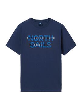 T-Shirt North Sails Logo Bleu pour Homme