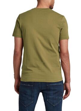 T-Shirt G-Star Box Graw Slim Vert pour Homme