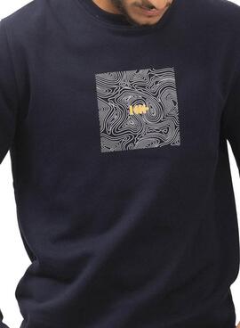 Sweat Klout Isobaras Bleu Marine pour Homme