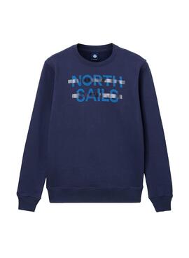 Sweat North Sails Logo Bleu pour Homme