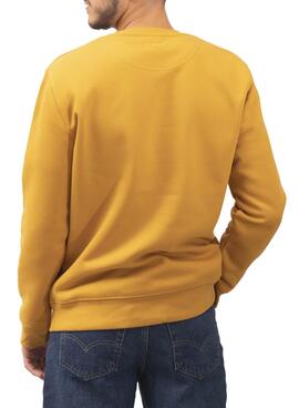 Sweat Klout Basic Ocre pour Homme