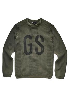 Pull G-Star Structured Vert pour Homme