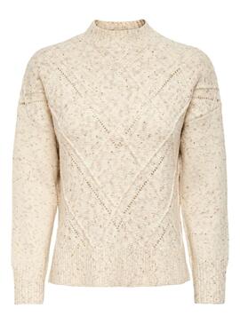 Pull Only Noli M/L Pull Beige pour Femme