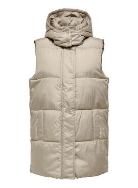 Gilet Only Demy Padded Gris pour Femme