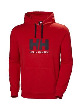 Sweat Helly Hansen Logo Hoodie Rouge Homme