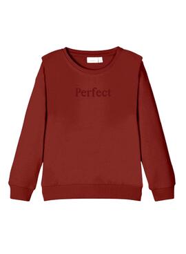Sweat Name It Helene Rouge pour Fille