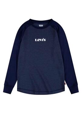 T-Shirt Levis Waffle Bleu pour Garçon