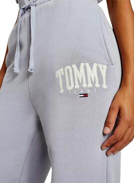 Pantalon Survêtement Tommy Collegiate Jean Lila Femme