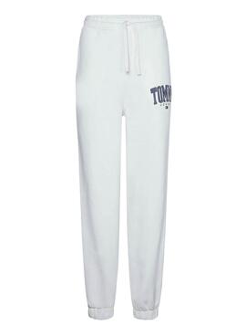 Pantalon Survêtement Tommy Jeans Collegiate Blanc