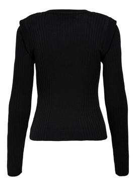 Pull Only Libi Noire Knitted pour Femme