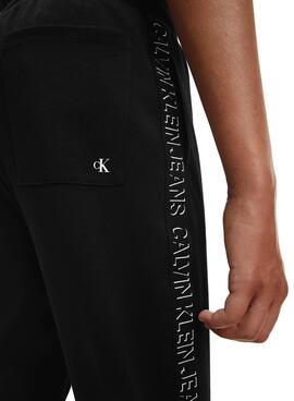Pantalon Survêtement Calvin Klein Knitted Noire Garçon