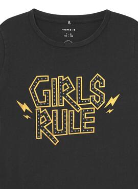 T-Shirt Name It Brouillard Noire Pour Fille