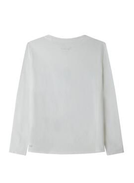 T-Shirt Pepe Jeans Tricia Blanc pour Fille