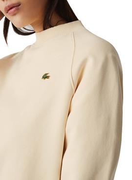 Sweat Lacoste Live Beige pour Femme