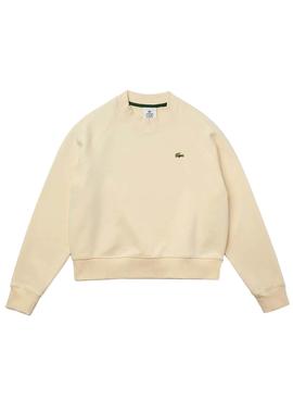 Sweat Lacoste Live Beige pour Femme