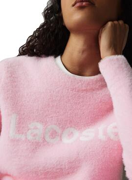 Sweat Lacoste Live Coton Rose pour Femme
