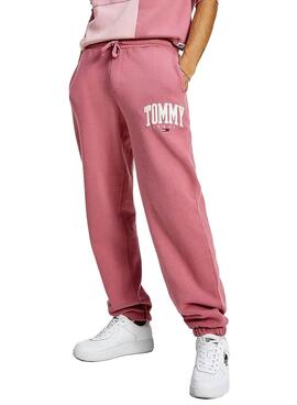Pantalon Survêtement Tommy Jeans Collegiate Rose