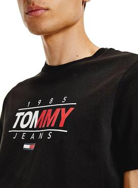 T-Shirt Tommy Jeans Essential Graphic Noire Pour Homme