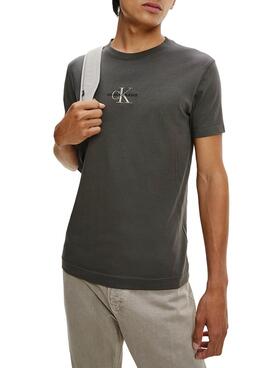 T-Shirt Calvin Klein New Iconic Essential Gris Pour Homme