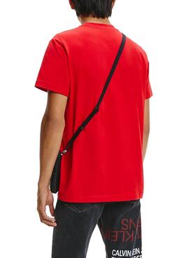 T-Shirt Calvin Klein Seasonal Institution Rouge Pour Homme