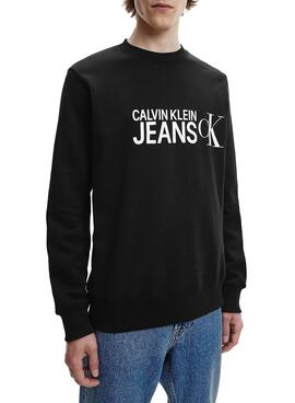 Sweat Calvin Klein Seasonal Institution Noire Pour Homme