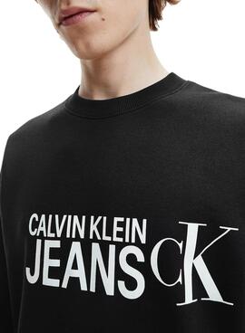 Sweat Calvin Klein Seasonal Institution Noire Pour Homme