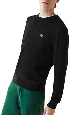 Sweat Lacoste Tricot Noir pour Homme