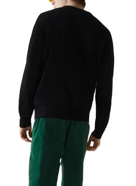 Sweat Lacoste Tricot Noir pour Homme