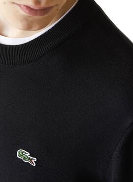 Sweat Lacoste Tricot Noir pour Homme