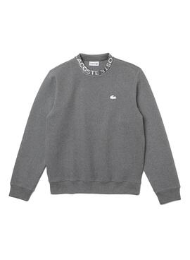 Sweat Lacoste Mine Gris pour Homme