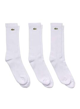 Pack 3 Chaussettes Lacoste Blanc pour Homme