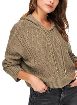 Pull Only Freeze Vert pour Femme