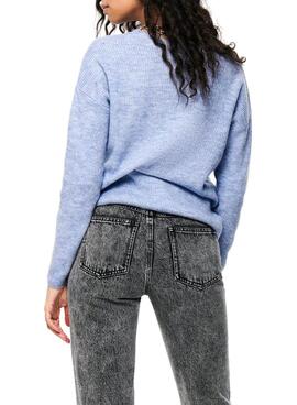 Pull Only Camilla V Bleu pour Femme