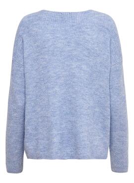 Pull Only Camilla V Bleu pour Femme