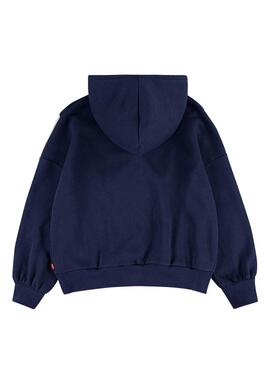 Sweat Levis Bloc Colorblock Bleu y Naranja pour Fille