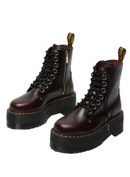 Bottes Dr. Martens Plateforme Jadon Max Grenat