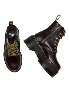 Bottes Dr. Martens Plateforme Jadon Max Grenat