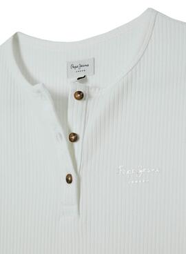 T-Shirt Pepe Jeans Sander Blanc pour Fille