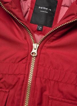 Parka Name It Mabe Rouge pour Fille